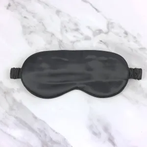 100% 25 Momme Mulberry Silk Eye Mask  - Black