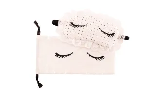 100% Silk Filled Eye Mask - "Charming Lashes" Silk Eye Mask