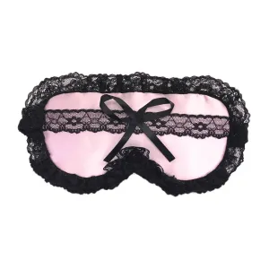 100% Silk Filled Eye Mask: Silk and Lace Feminine Silk Eye Mask