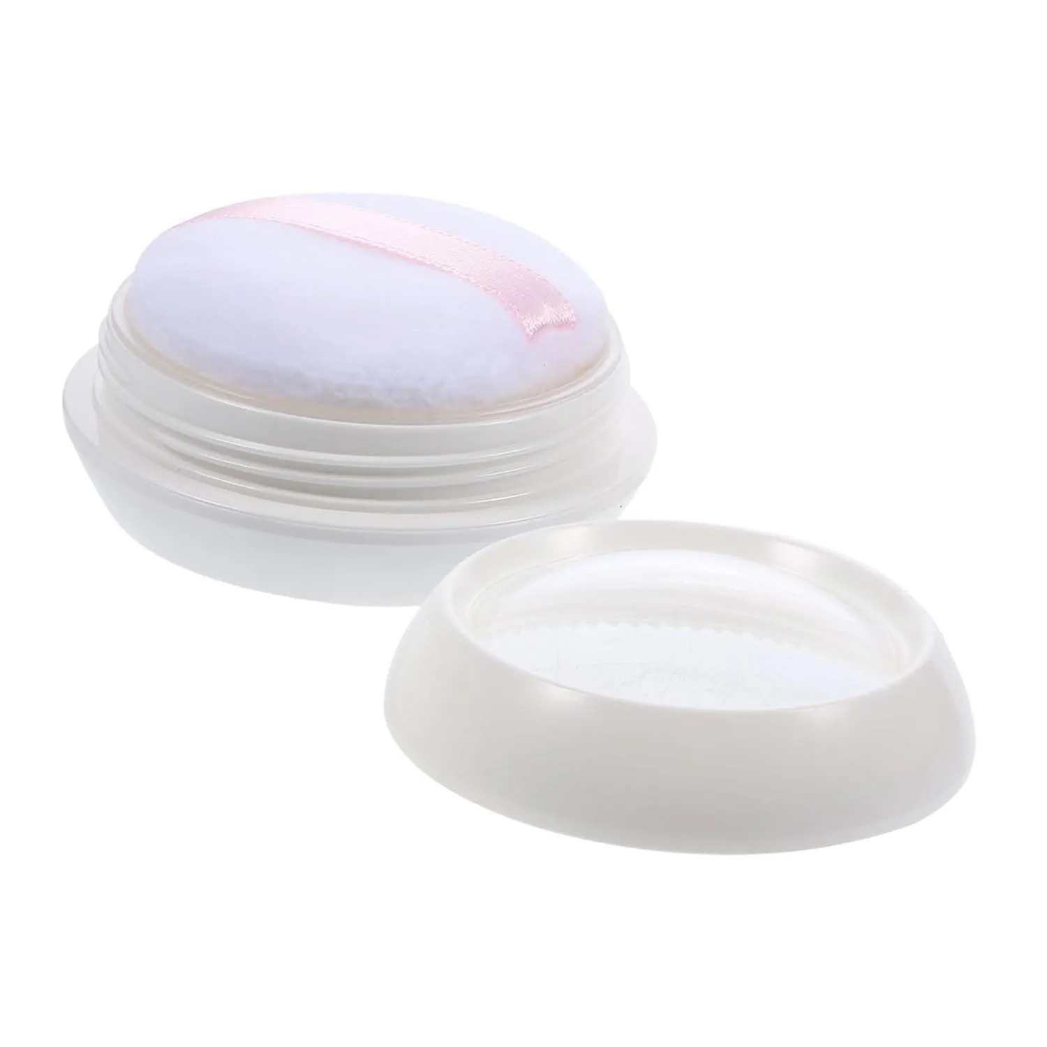 10g Empty Makeup Loose Powder Container Puff for Face Powder Compact Reusable Plastic Set Great for Travel Daily Use