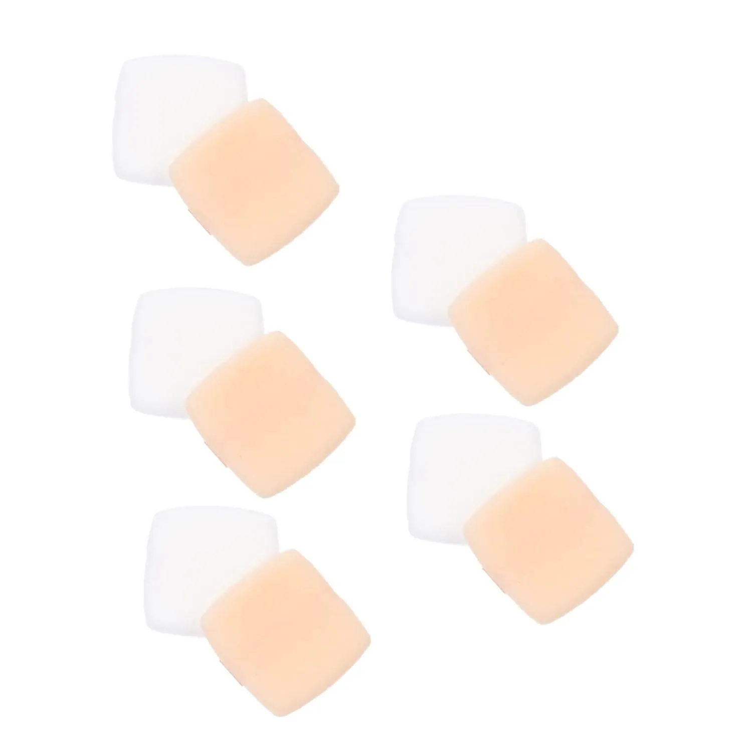 10pcs Mini Powder Puff Square Ribbon Makeup Sponges for Foundation Compact Portable Beauty Applicators for Loose Powder Cosmetics Application