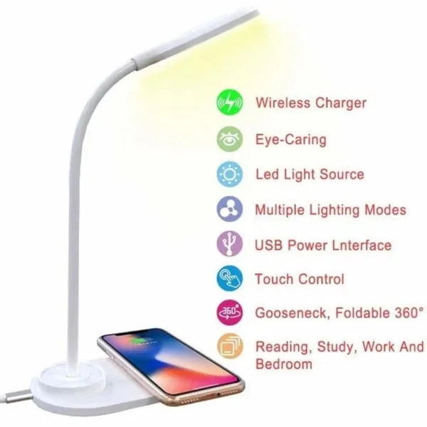 10W Wireless Fast Charger Lamp