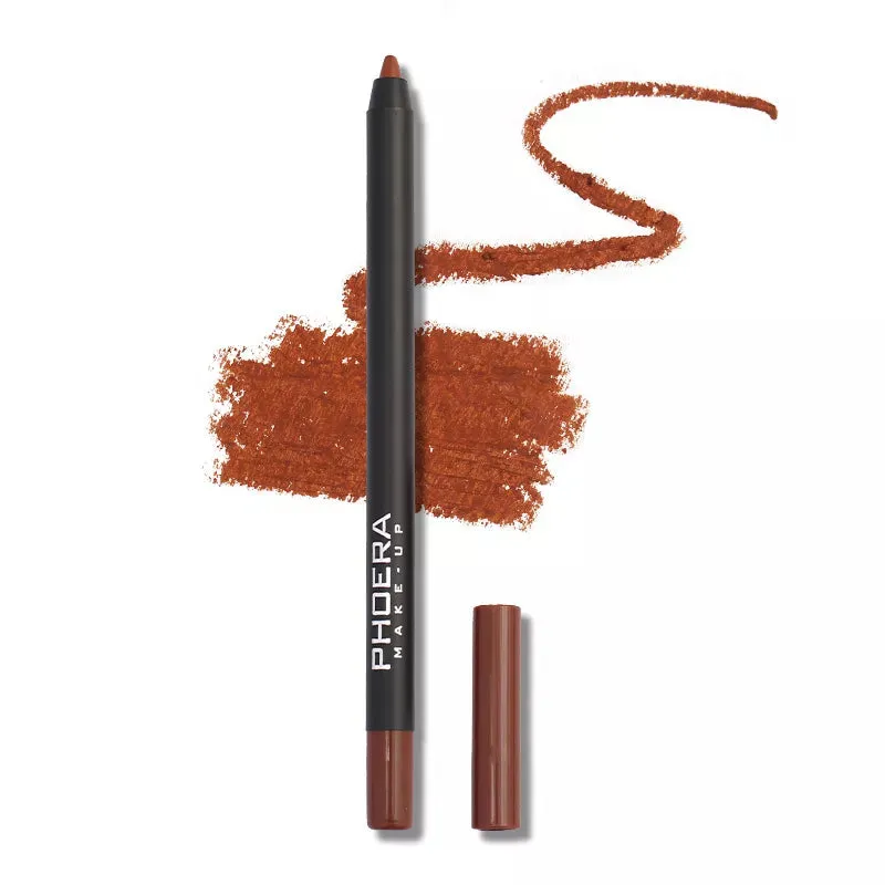 12 Colors Lipliner Pencil - Waterproof, Sexy Red Matte Contour Tint Lipstick. Long-Lasting, Non-stick Cup, Moisturizing Lips Makeup Cosmetic.