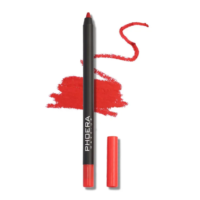 12 Colors Lipliner Pencil - Waterproof, Sexy Red Matte Contour Tint Lipstick. Long-Lasting, Non-stick Cup, Moisturizing Lips Makeup Cosmetic.