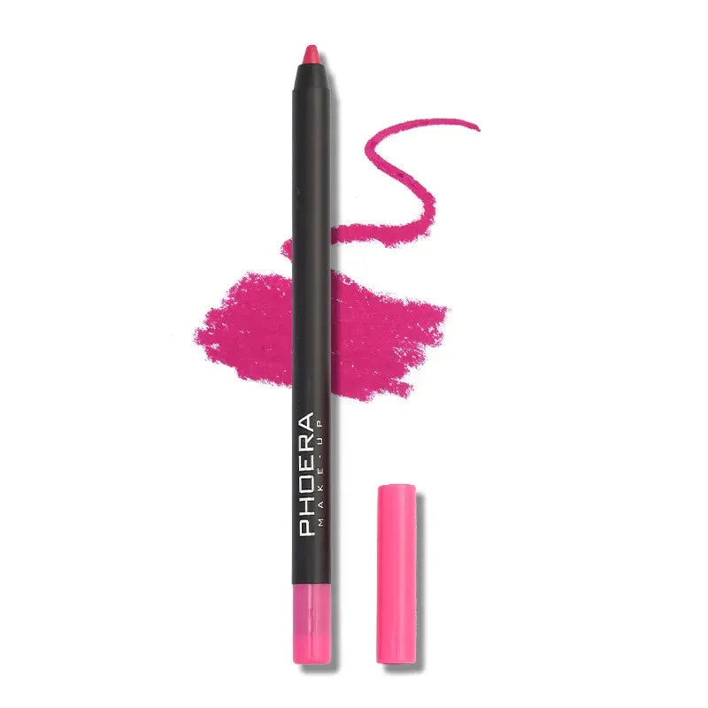 12 Colors Lipliner Pencil - Waterproof, Sexy Red Matte Contour Tint Lipstick. Long-Lasting, Non-stick Cup, Moisturizing Lips Makeup Cosmetic.