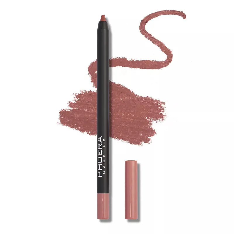 12 Colors Lipliner Pencil - Waterproof, Sexy Red Matte Contour Tint Lipstick. Long-Lasting, Non-stick Cup, Moisturizing Lips Makeup Cosmetic.