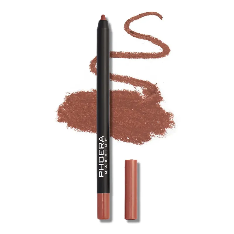 12 Colors Lipliner Pencil - Waterproof, Sexy Red Matte Contour Tint Lipstick. Long-Lasting, Non-stick Cup, Moisturizing Lips Makeup Cosmetic.
