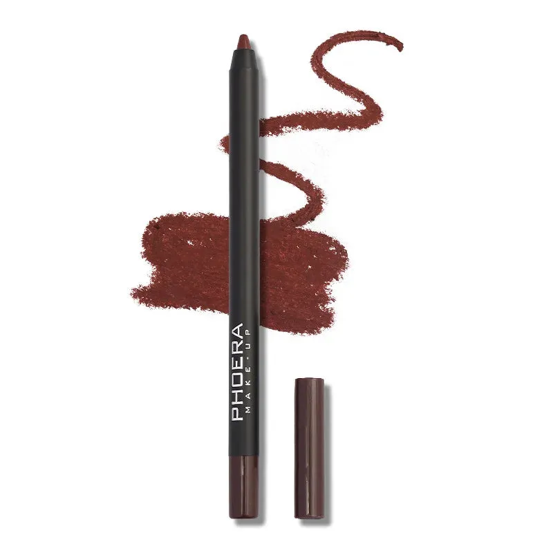 12 Colors Lipliner Pencil - Waterproof, Sexy Red Matte Contour Tint Lipstick. Long-Lasting, Non-stick Cup, Moisturizing Lips Makeup Cosmetic.