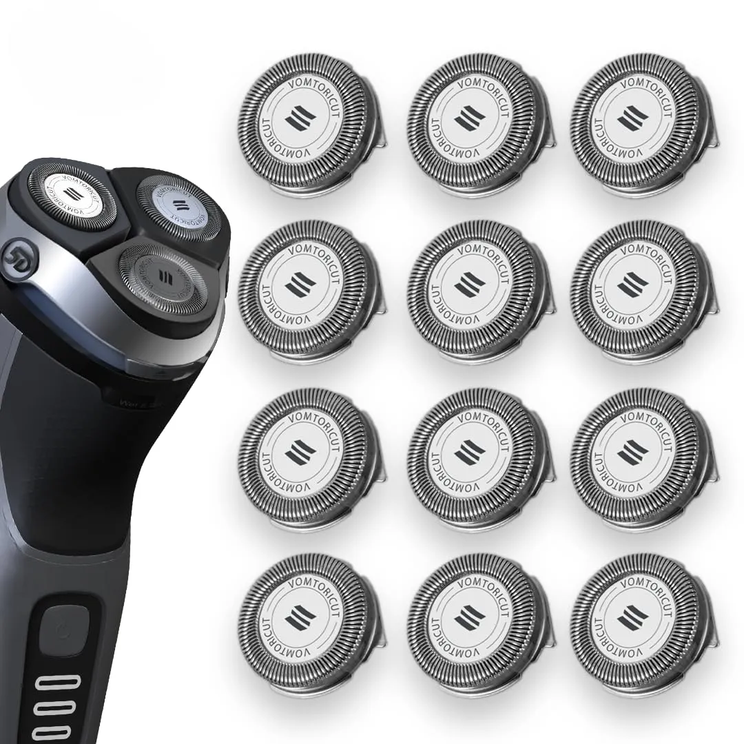 12 Pcs AQREP4U Replacement Heads Compatible with Philips Norelco Shaver Series 3000 Replacement Blades, 2000, 1000 and S738 and S1560 Electric Razor for Men Replacement Heads Razor Blades Shaver