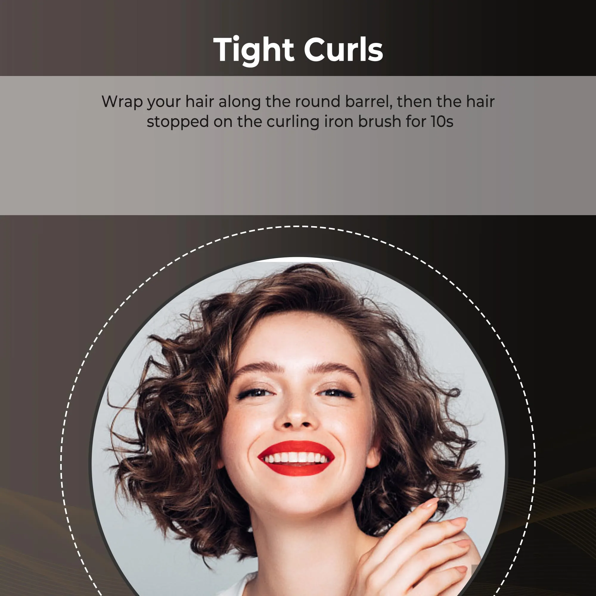 1.5 inch Thermal Brush, 11 Temp Setting Heated Round Brush Curling Iron, LCD Display 230°F-410°F Hot Styler Curling Iron Brush Volumizing Brush, Ceramic Ionic Curling Comb 110-240V Travel Curling Iron