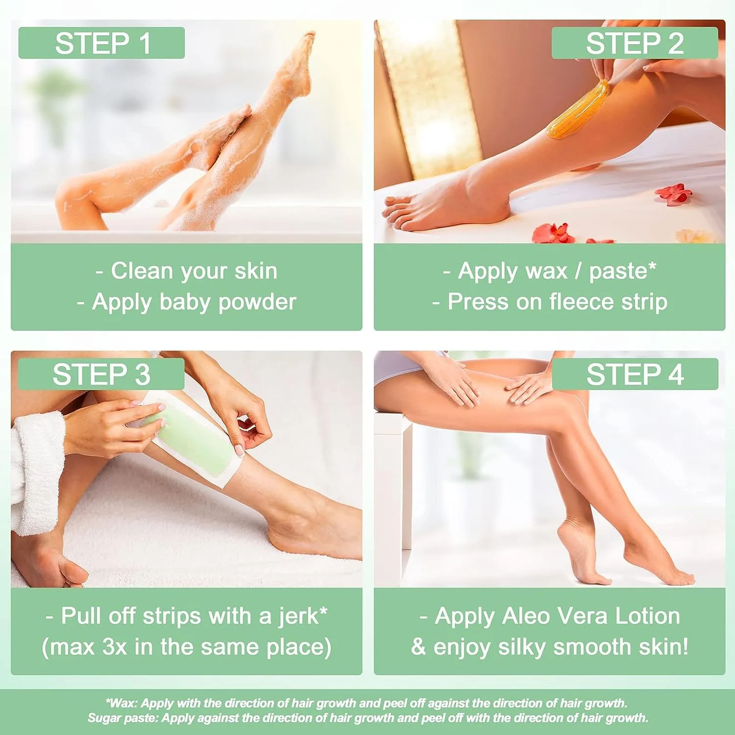 150 Wax Strips - Non Woven Fleece Stripes For Warm Wax And Sugar Paste - Skin-friendly And Tear-resistant Hair Removal For Any Type Of Depilation On The Leg, Chest, Back, Intimate Area And Face 150 Wax Strips