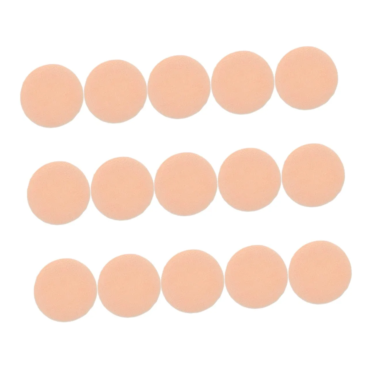 15pcs Makeup Pads Rounded Face Powder for Cosmetics Soft Velour Applicators for Application Convenient Makeup Tools for Daily Use