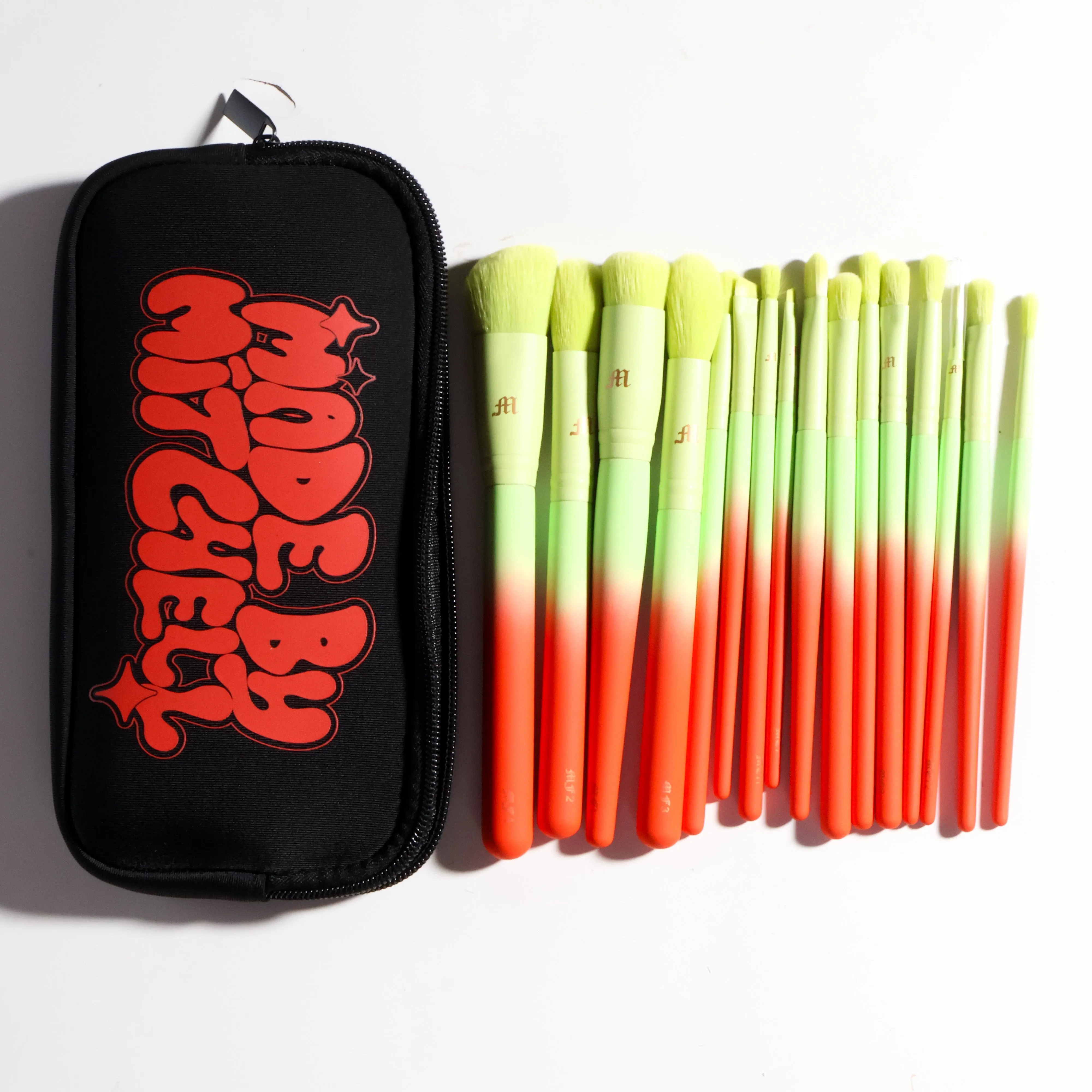 16 Piece Ombre Makeup Brush Set & Brush Pouch