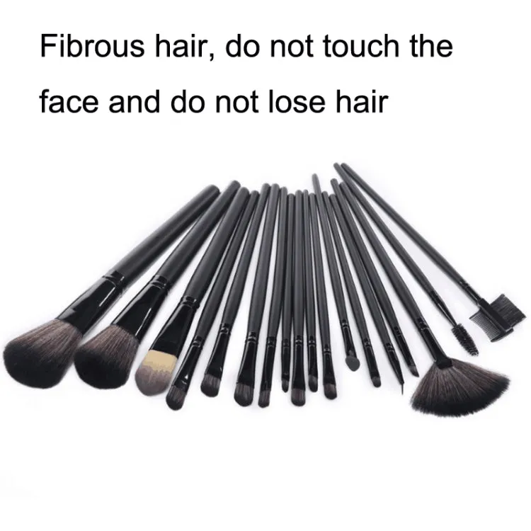 18 PCS / Set Wood Color Makeup Brush Set Loose Powder Brush Makeup Tool
