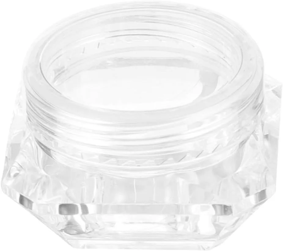 1set Diamond Shape Refillable Empty Cosmetic Jars Transparent Container for DIY Makeup Eye Shadow and Loose Powder Storage 20pcs
