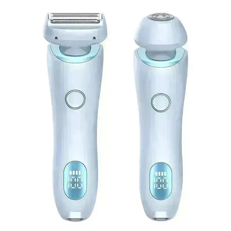 2 In 1 Hair Removal Epilator USB Rechargeable Trimmer Women Body Razor Face Leg Armpit Bikini Hand Pubic Shaver Hair Remover