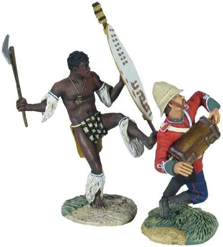 20144 Zulu War "No Rules" - Zulu Kicking British 24th Foot in Back