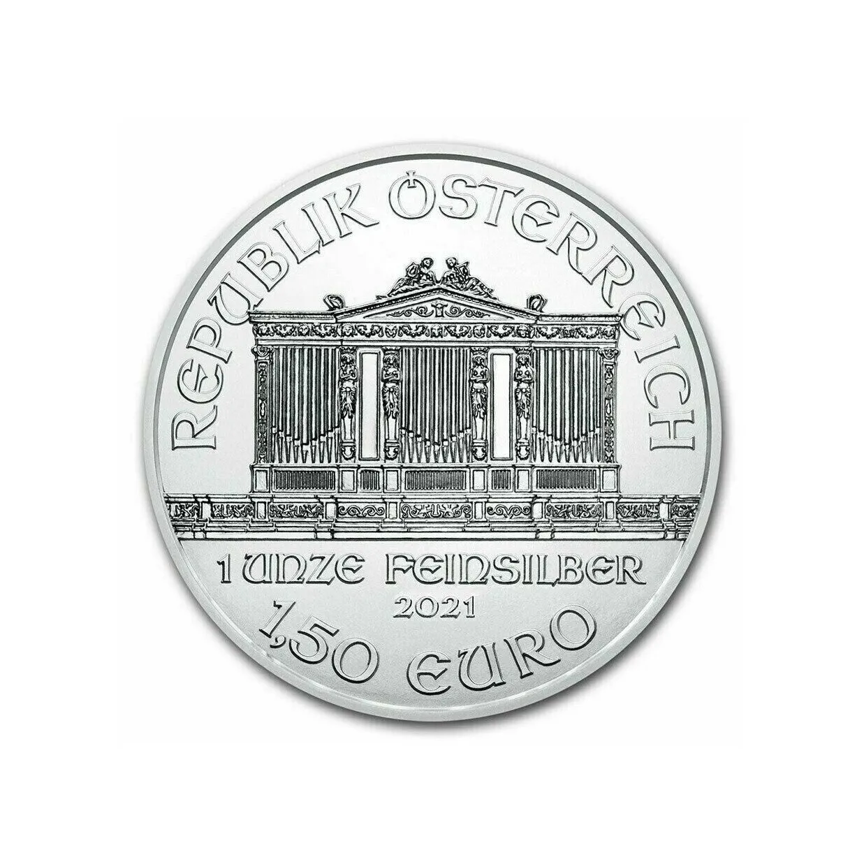 2021 Austrian Philharmonic 1oz Fine Silver