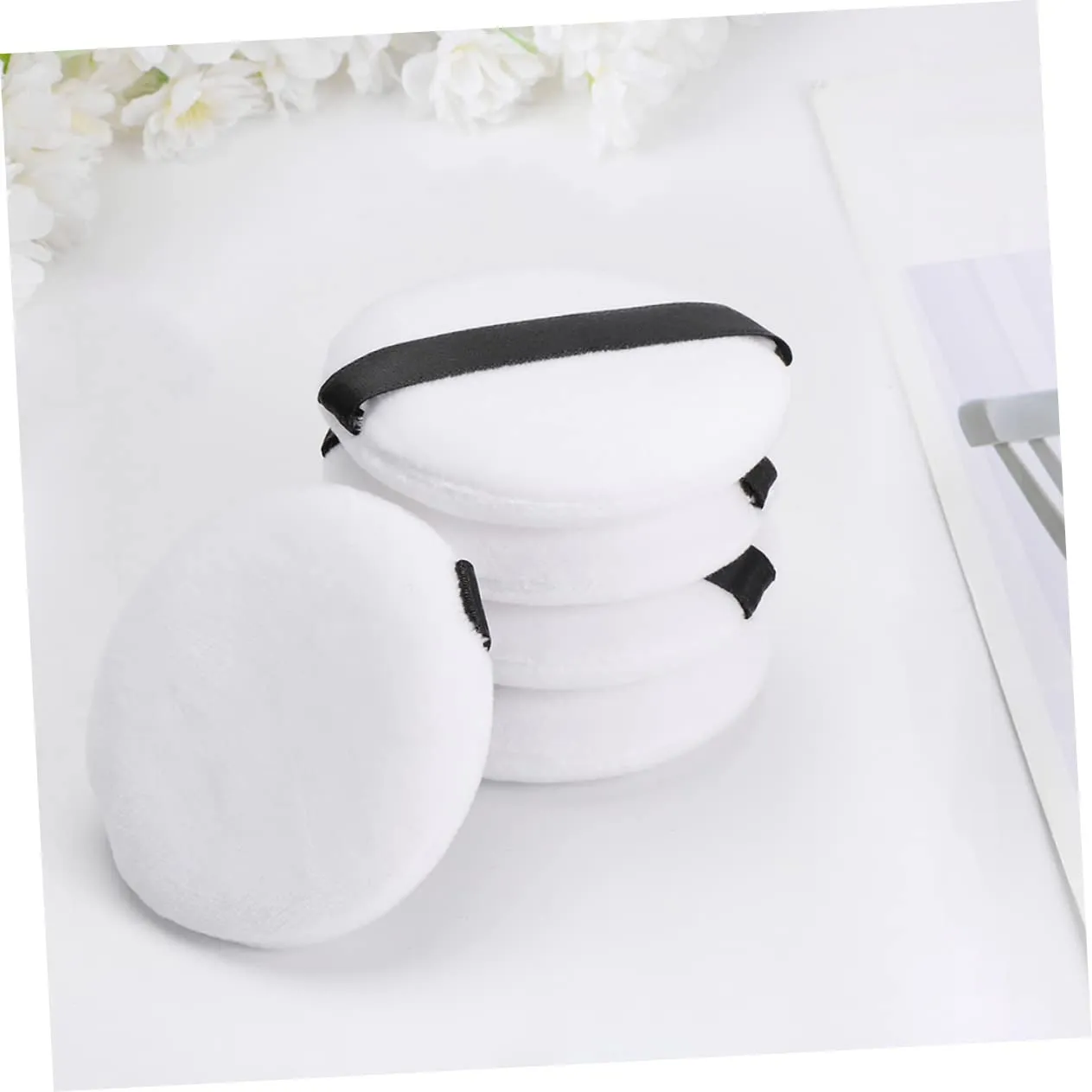 20pcs Comfortable Powder Puff for Makeup Application Small Makeup Tools for Loose Powder for and Blending Straps Included