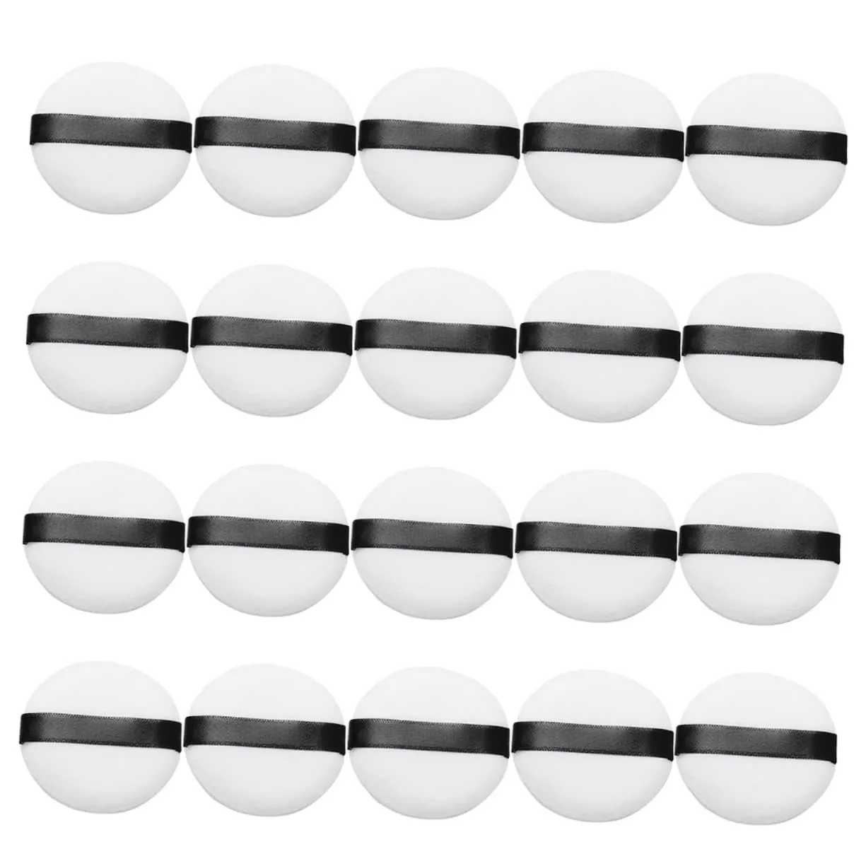 20pcs Comfortable Powder Puff for Makeup Application Small Makeup Tools for Loose Powder for and Blending Straps Included