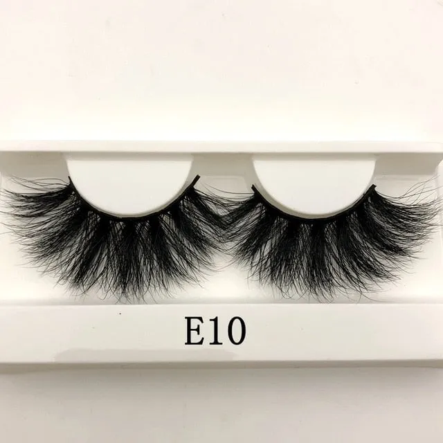 25mm Long 3D mink lashes extra length Big dramatic volume