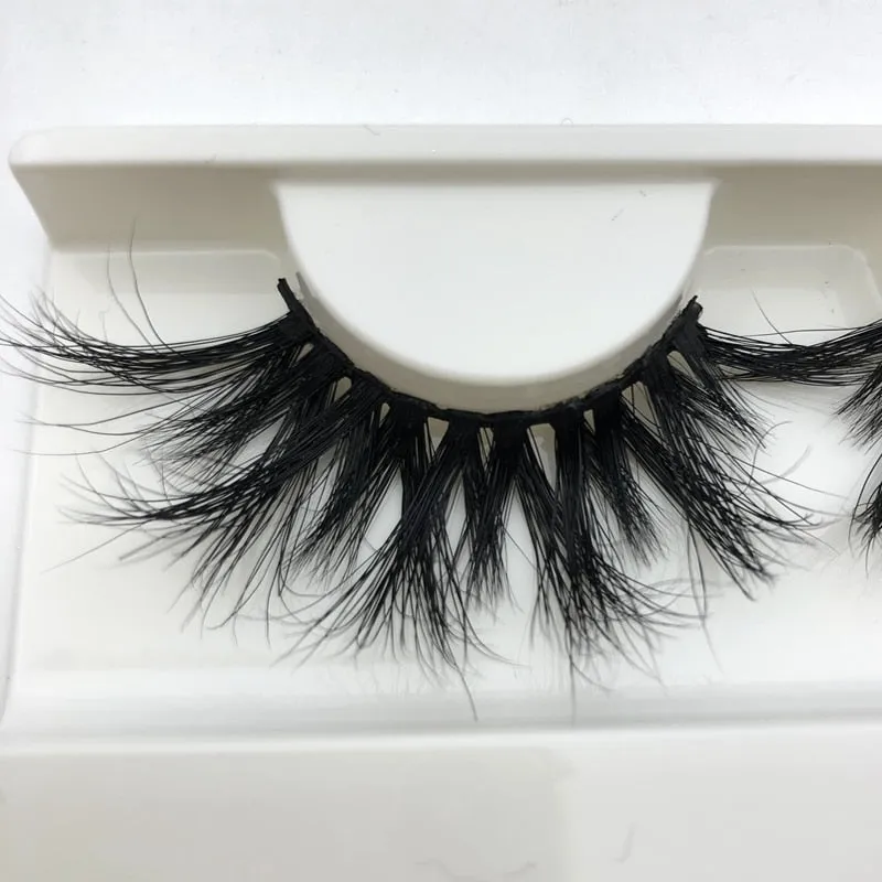 25mm Long 3D mink lashes extra length Big dramatic volume