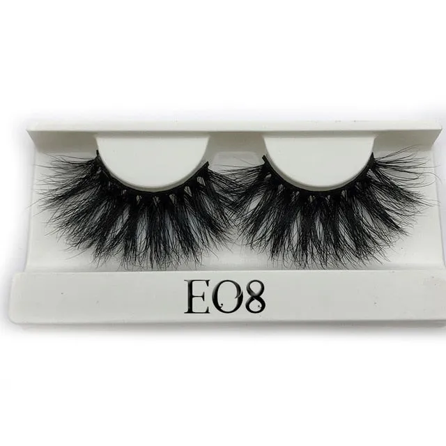 25mm Long 3D mink lashes extra length Big dramatic volume