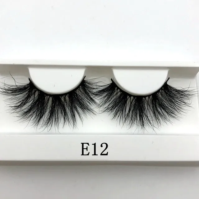 25mm Long 3D mink lashes extra length Big dramatic volume