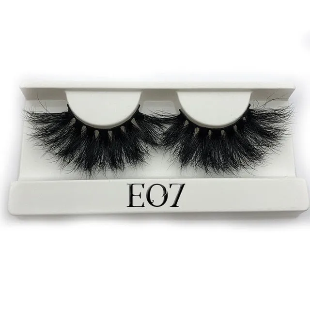 25mm Long 3D mink lashes extra length Big dramatic volume