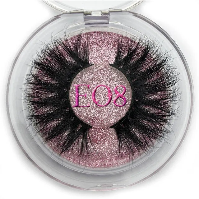 25mm Long 3D mink lashes extra length Big dramatic volume