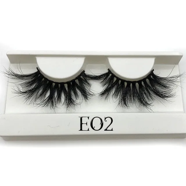 25mm Long 3D mink lashes extra length Big dramatic volume