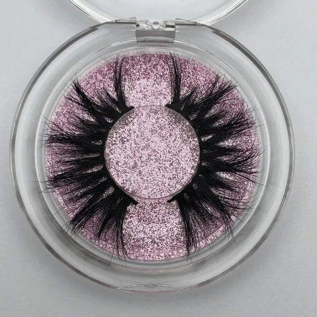 25mm Long 3D mink lashes extra length Big dramatic volume