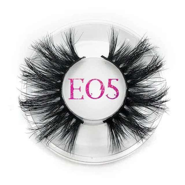 25mm Long 3D mink lashes extra length Big dramatic volume