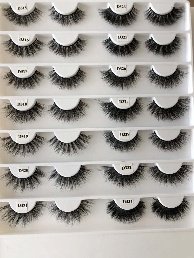 25mm Long 3D mink lashes extra length Big dramatic volume