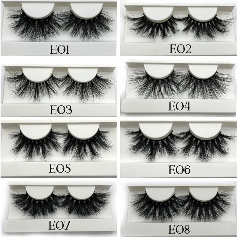 25mm Long 3D mink lashes extra length Big dramatic volume