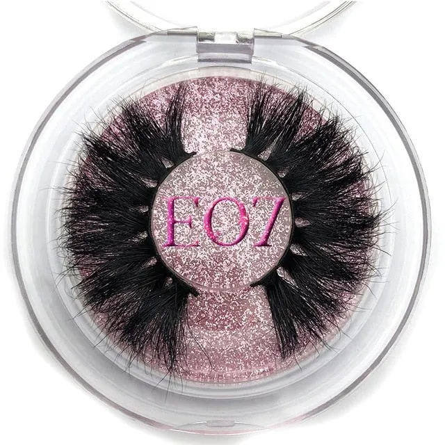 25mm Long 3D mink lashes extra length Big dramatic volume