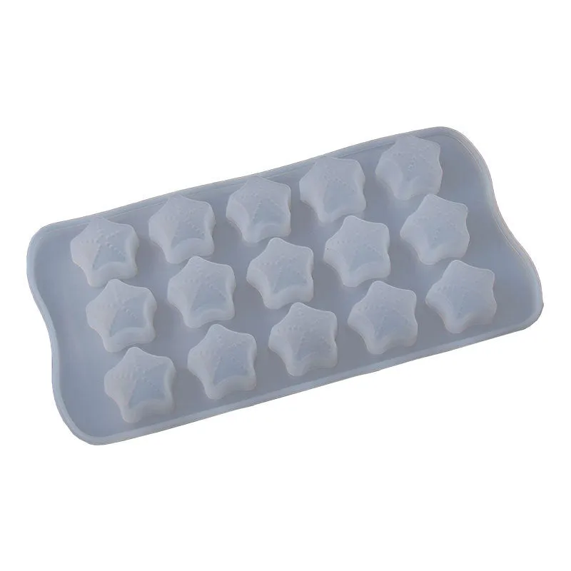 2pc Silicone Mold 15-Piece Five-Pointed Star Chocolate Mold 3D Shape Handmade Model