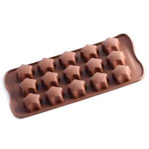 2pc Silicone Mold 15-Piece Five-Pointed Star Chocolate Mold 3D Shape Handmade Model