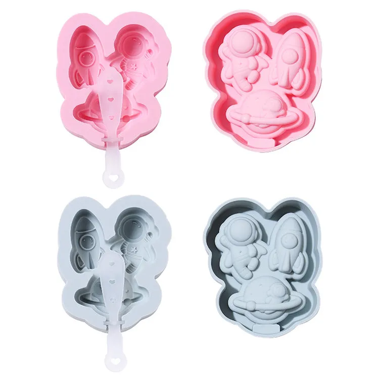 2PC Silicone Mold Astronaut Modeling Silicone Ice Box DIY Baking Cheese Sticks Mold