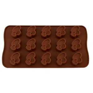 2pc Silicone Mold Fun 15-Piece Heart-Shaped Handmade Candy Baking Model DIY Decoration