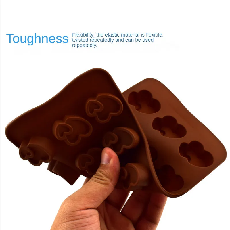 2pc Silicone Mold Fun 15-Piece Heart-Shaped Handmade Candy Baking Model DIY Decoration