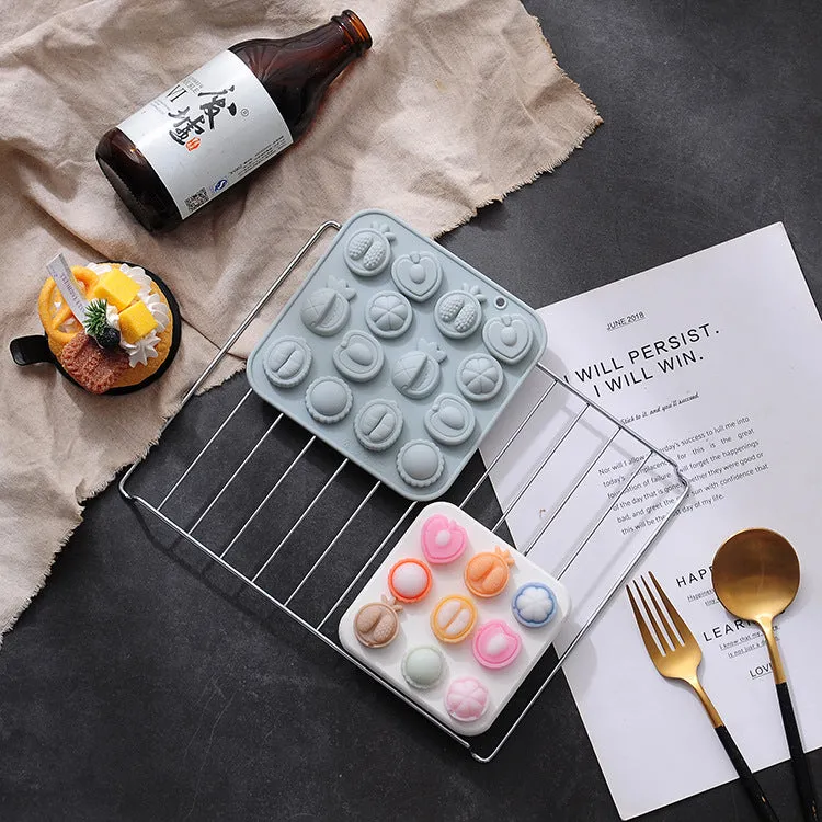 2PC Silicone Mold Half-Cut Fruit Silicone Mold Handmade Fondant Baking Chocolate