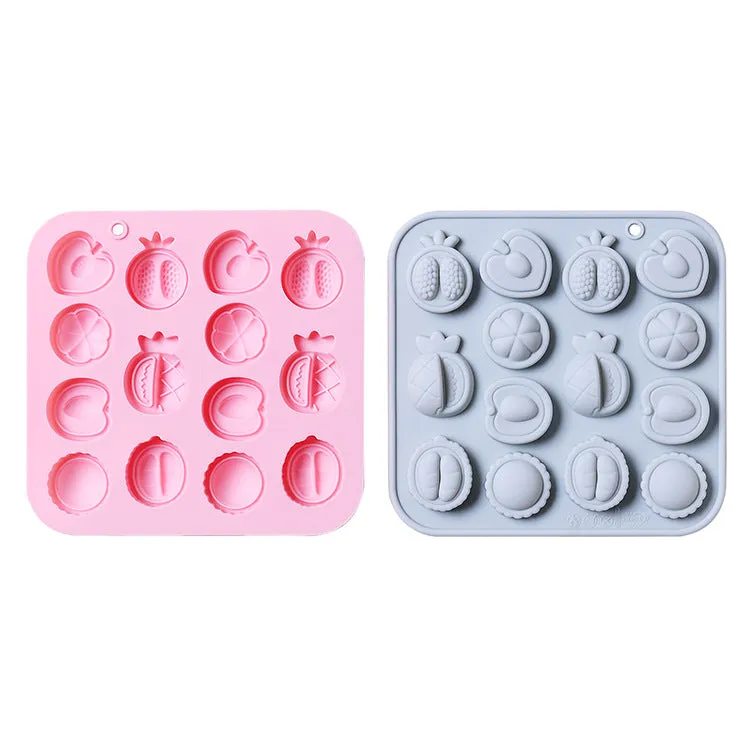 2PC Silicone Mold Half-Cut Fruit Silicone Mold Handmade Fondant Baking Chocolate