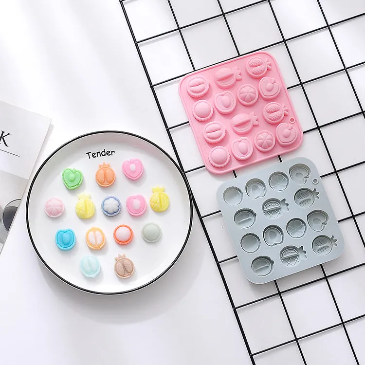 2PC Silicone Mold Half-Cut Fruit Silicone Mold Handmade Fondant Baking Chocolate