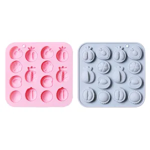 2PC Silicone Mold Half-Cut Fruit Silicone Mold Handmade Fondant Baking Chocolate