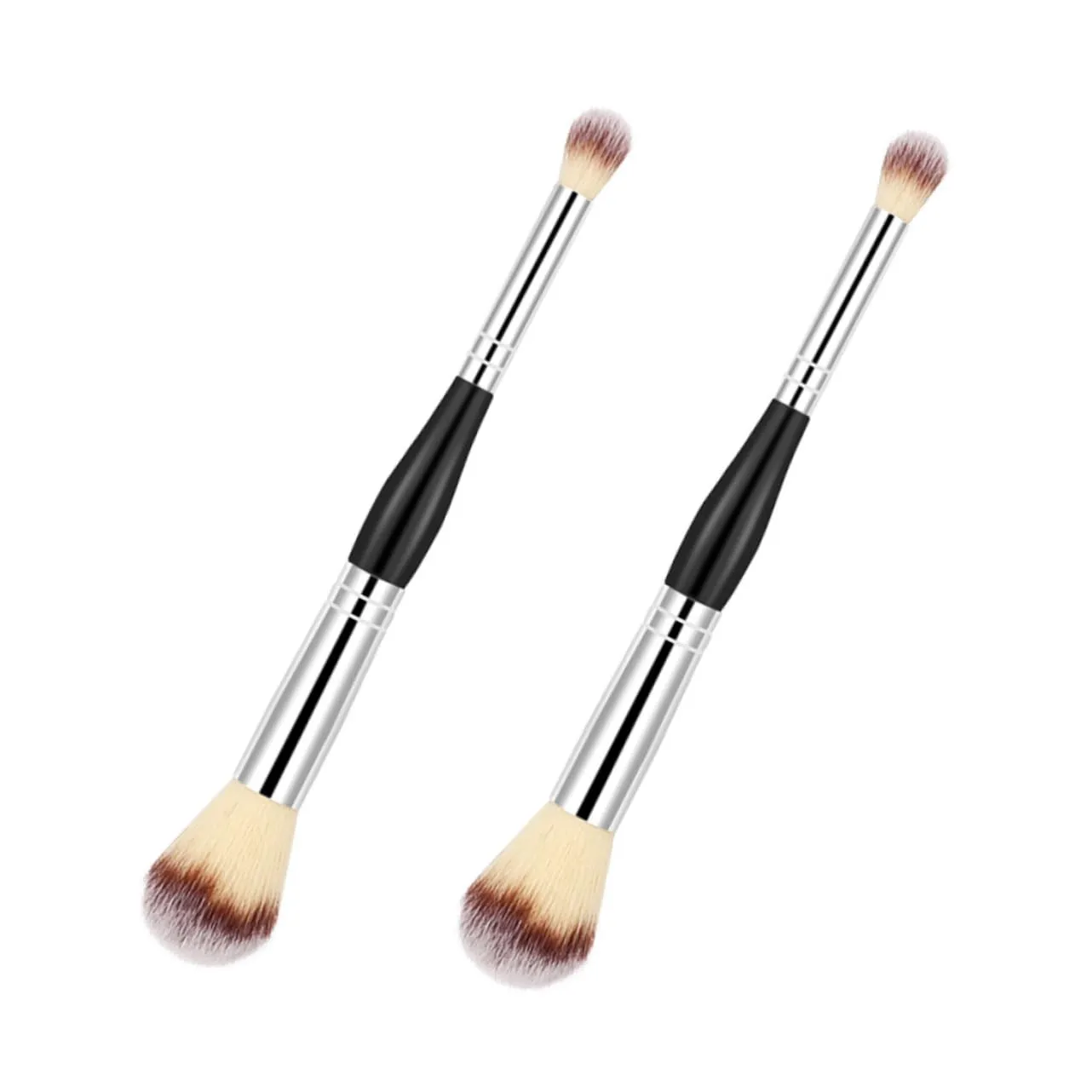 2Pcs Double Ended Blush and Highlight Brush Portable Blending Brush for Makeup Application for Travel and Daily Use present for Women