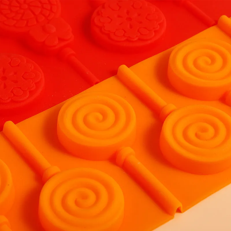 2pcs Silicone Mold 6 Even Doughnuts Lollipop Mold Valentine's Day Chocolate Mold