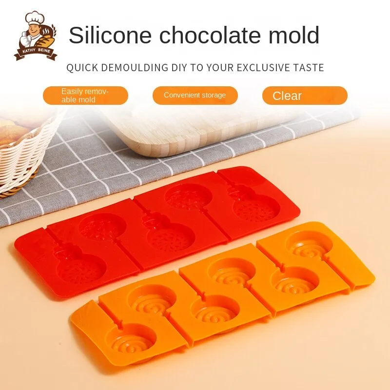 2pcs Silicone Mold 6 Even Doughnuts Lollipop Mold Valentine's Day Chocolate Mold
