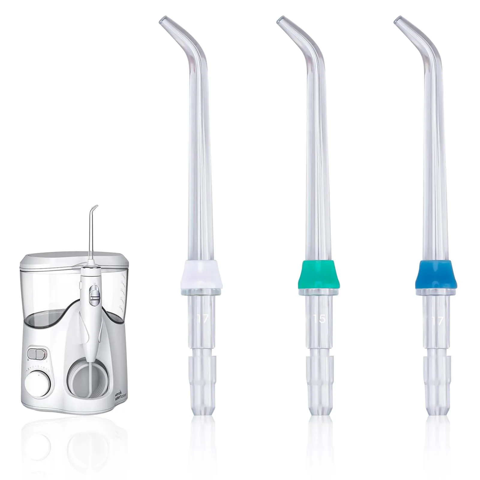 3 Pcs Flosser Replacement Heads, Flosser Refill Replacement Tips Dental Oral Irrigator Nozzle Classic Jet Tips Ultrasonic Tooth Cleaner for Waterpik Water Flosser and Other Oral Irrigators