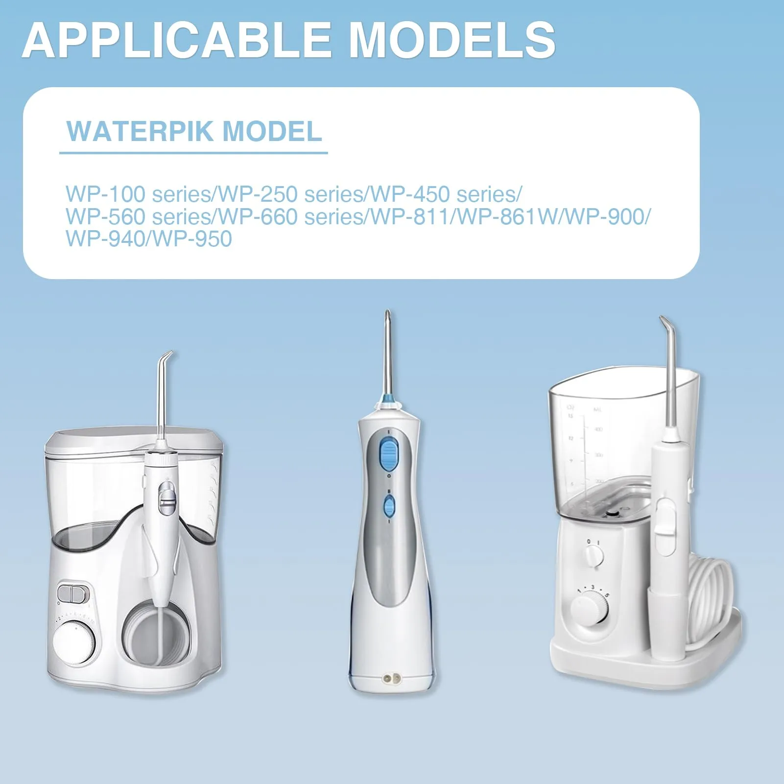 3 Pcs Flosser Replacement Heads, Flosser Refill Replacement Tips Dental Oral Irrigator Nozzle Classic Jet Tips Ultrasonic Tooth Cleaner for Waterpik Water Flosser and Other Oral Irrigators